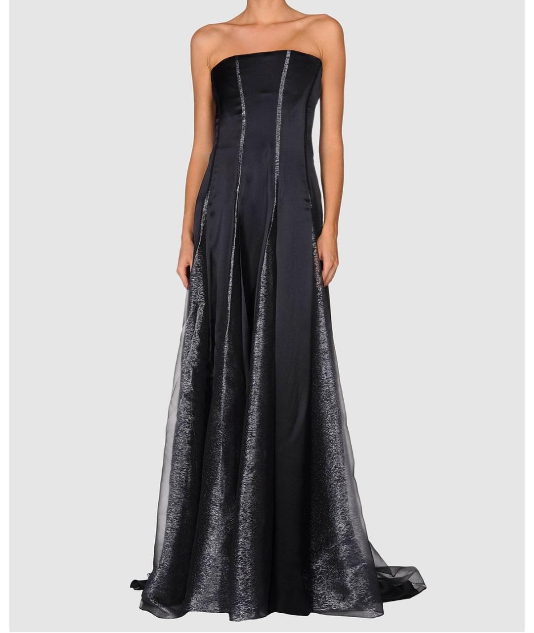 DSQUARED2 Черное шелковое вечернее платье, фото 2