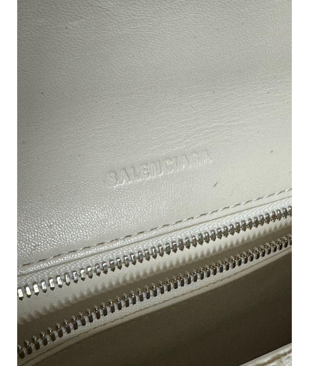 BALENCIAGA Бежевая синтетическая сумка с короткими ручками, фото 7
