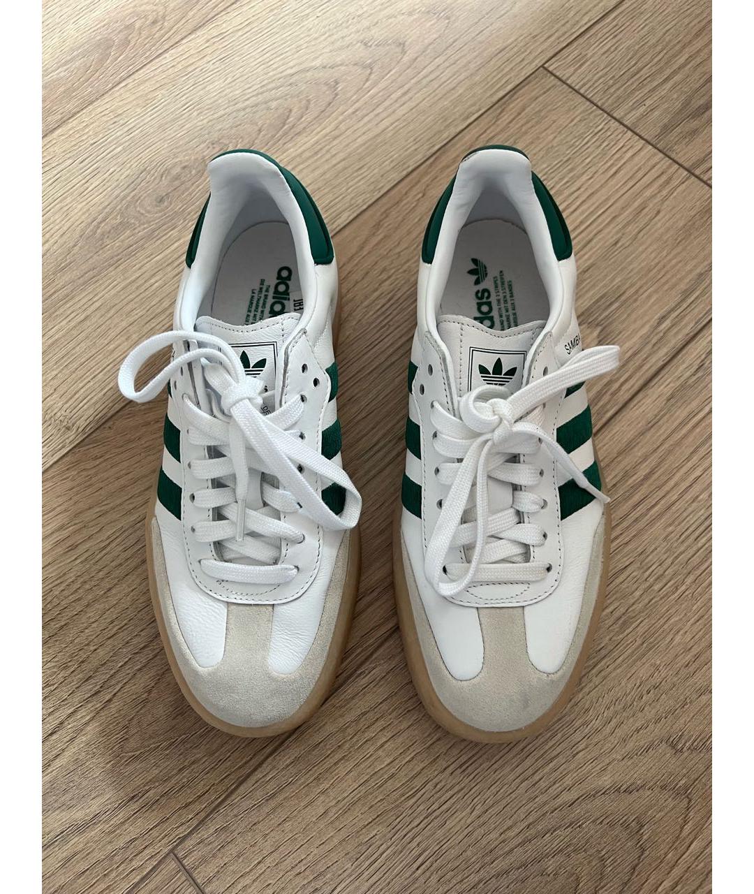 ADIDAS Белые кожаные низкие кроссовки / кеды, фото 2