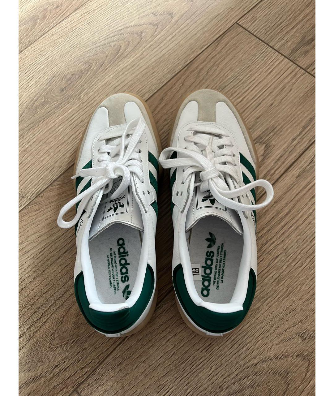 ADIDAS Белые кожаные низкие кроссовки / кеды, фото 3