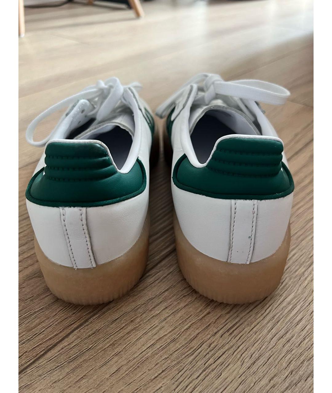 ADIDAS Белые кожаные низкие кроссовки / кеды, фото 4