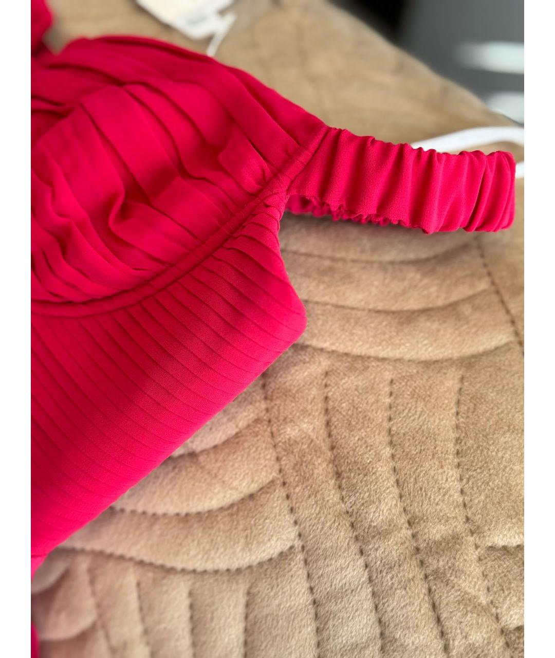 SELF-PORTRAIT Красное шифоновое повседневное платье, фото 4