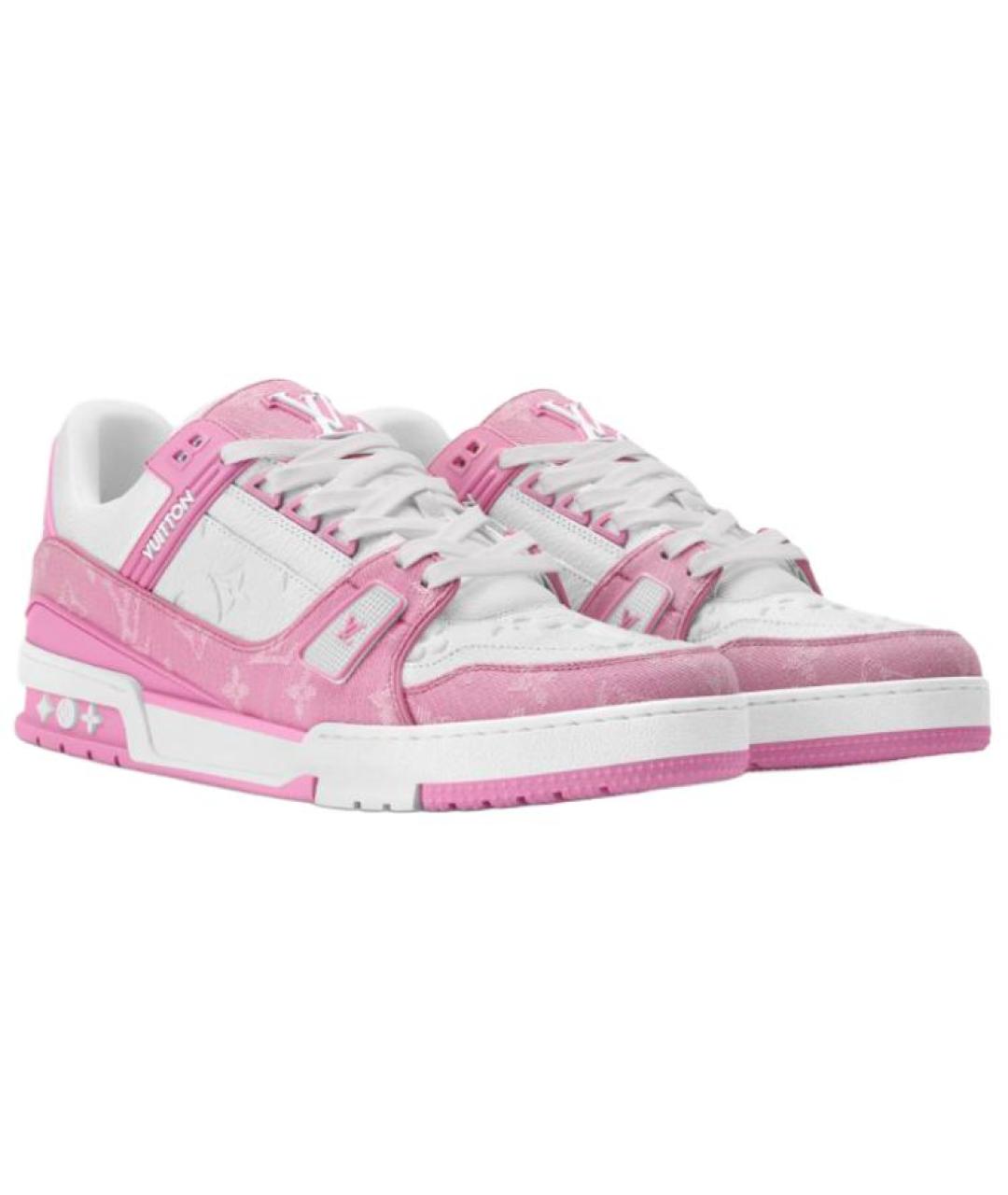 LOUIS VUITTON Розовые низкие кроссовки / кеды, фото 3