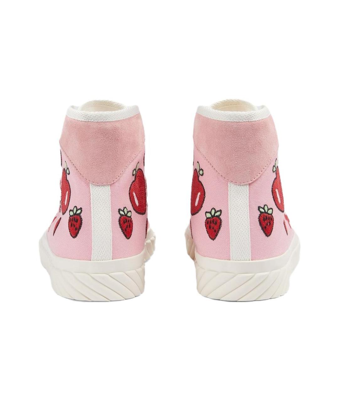 GUCCI Розовые текстильные кеды, фото 5