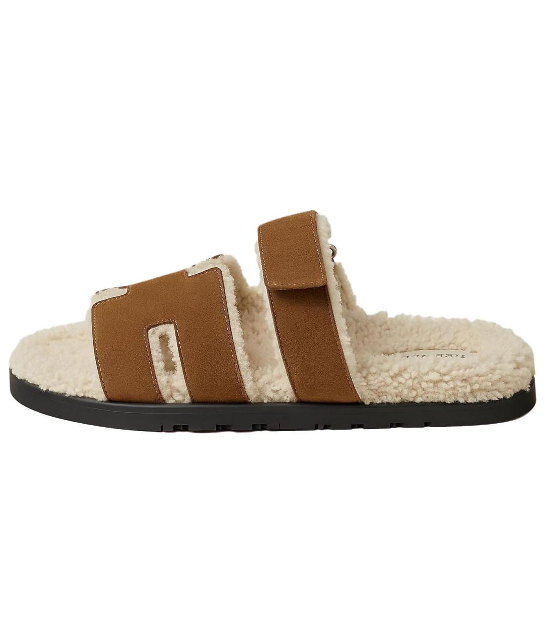 HERMES Коричневые сандалии, фото 2