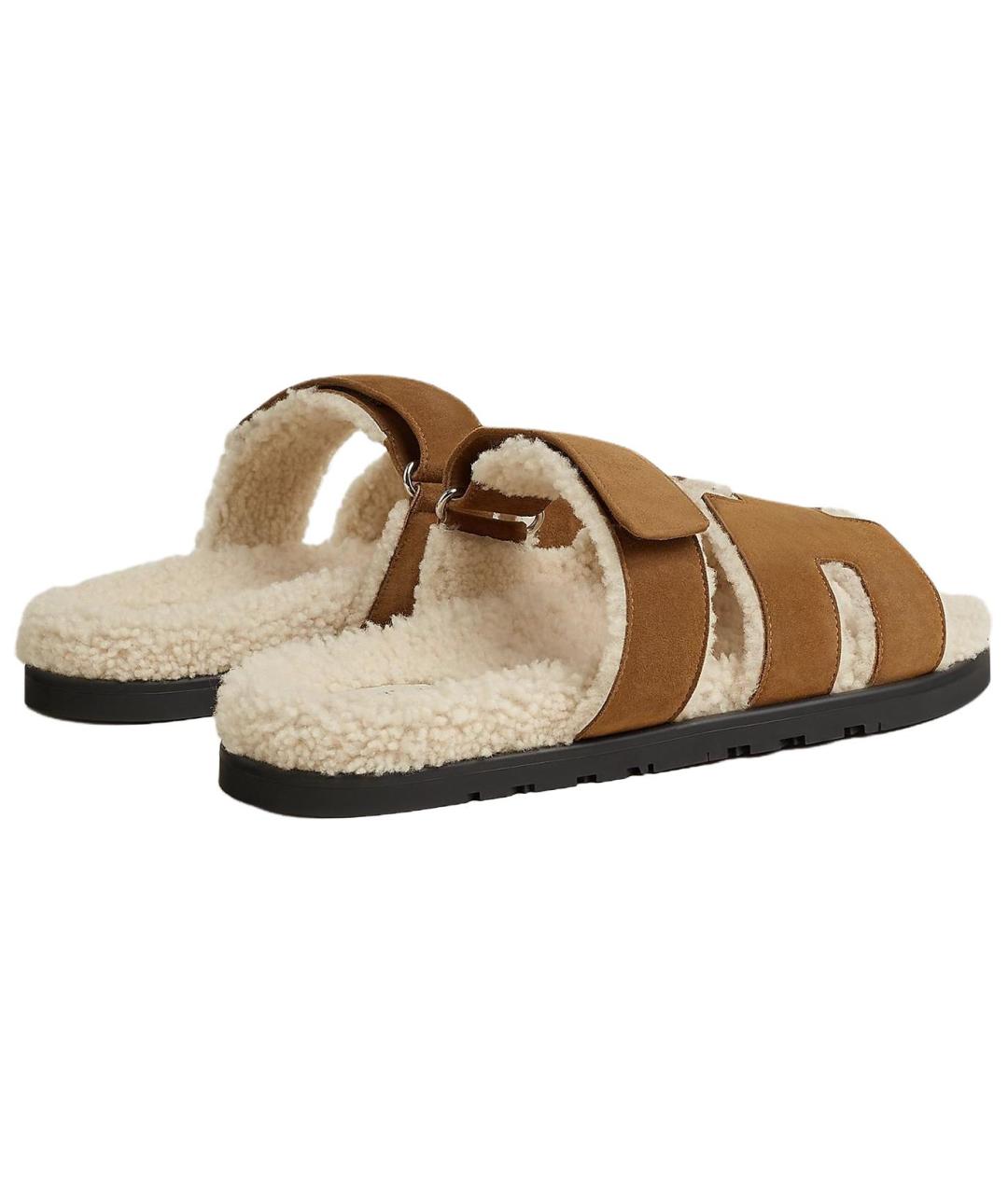 HERMES Коричневые сандалии, фото 5