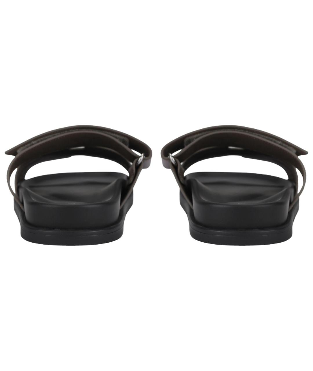 HERMES Серые сандалии, фото 4