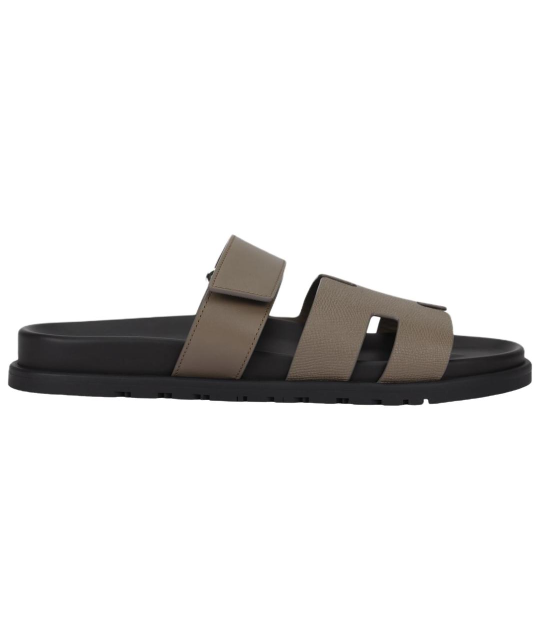 HERMES Серые сандалии, фото 1