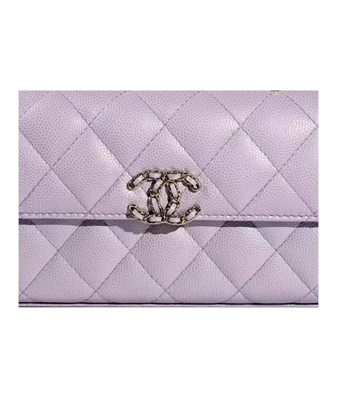 CHANEL Фиолетовая кожаная сумка с короткими ручками, фото 4