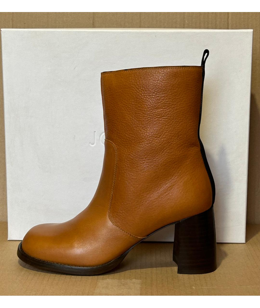 JOSEPH Коричневые кожаные полусапоги, фото 9