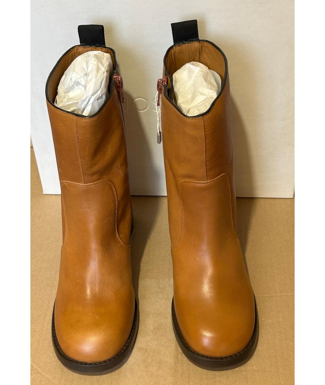 JOSEPH Коричневые кожаные полусапоги, фото 2