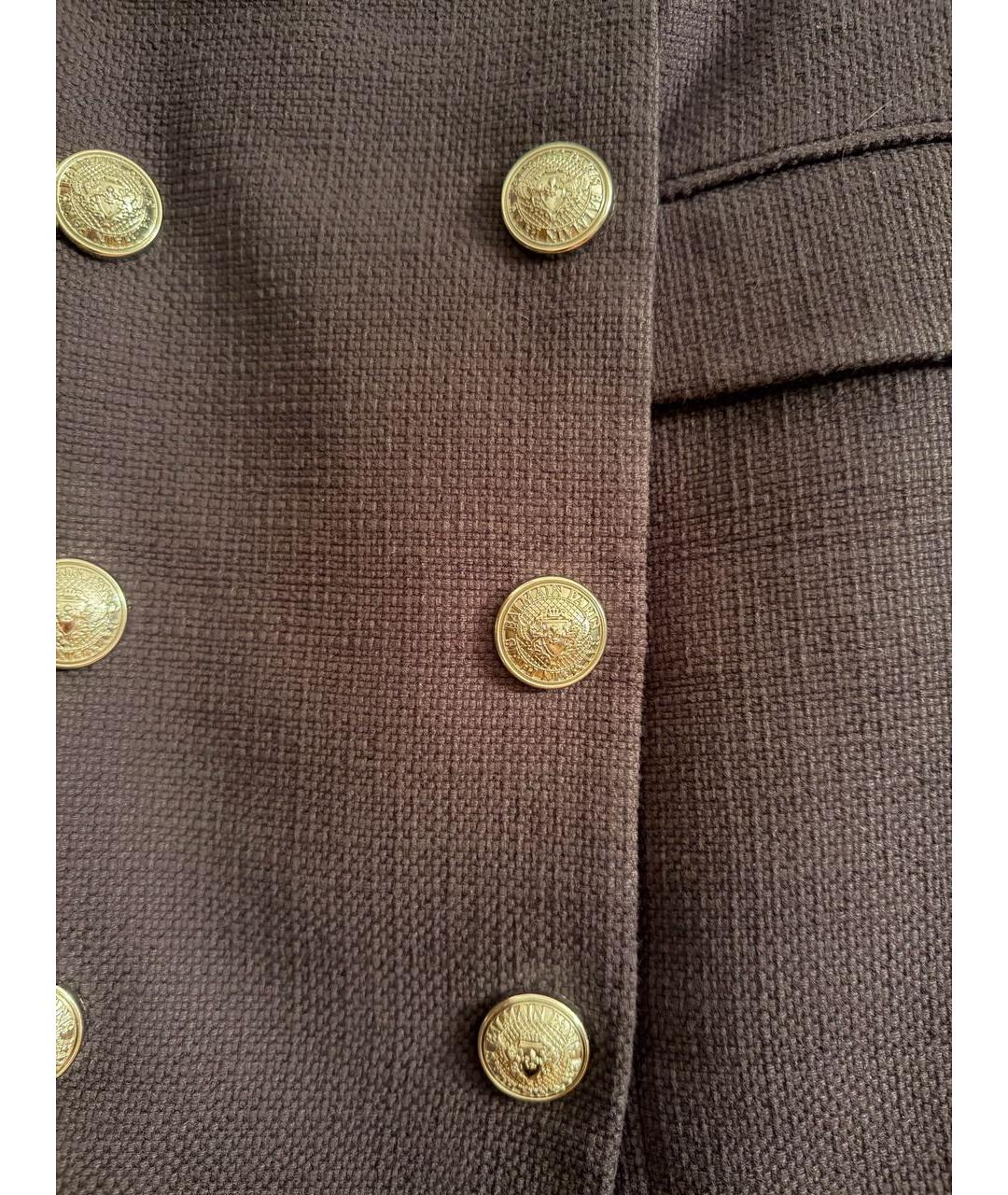 BALMAIN Черная вискозная юбка мини, фото 4