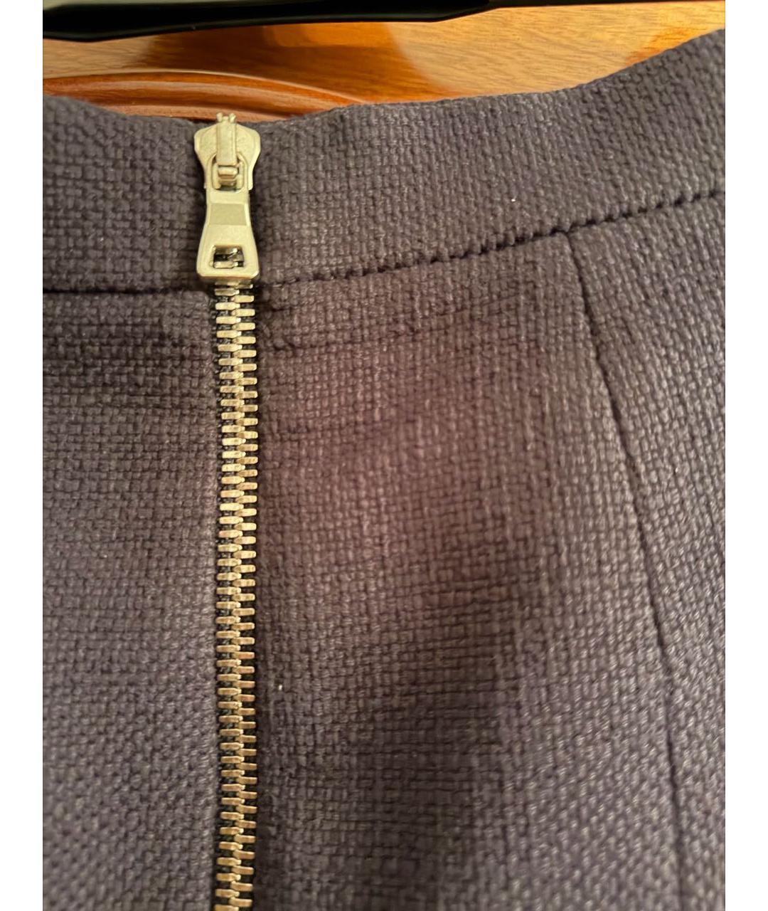 BALMAIN Черная вискозная юбка мини, фото 5