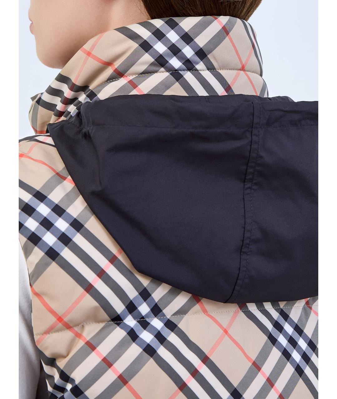 BURBERRY Бежевый полиэстеровый жилет, фото 6