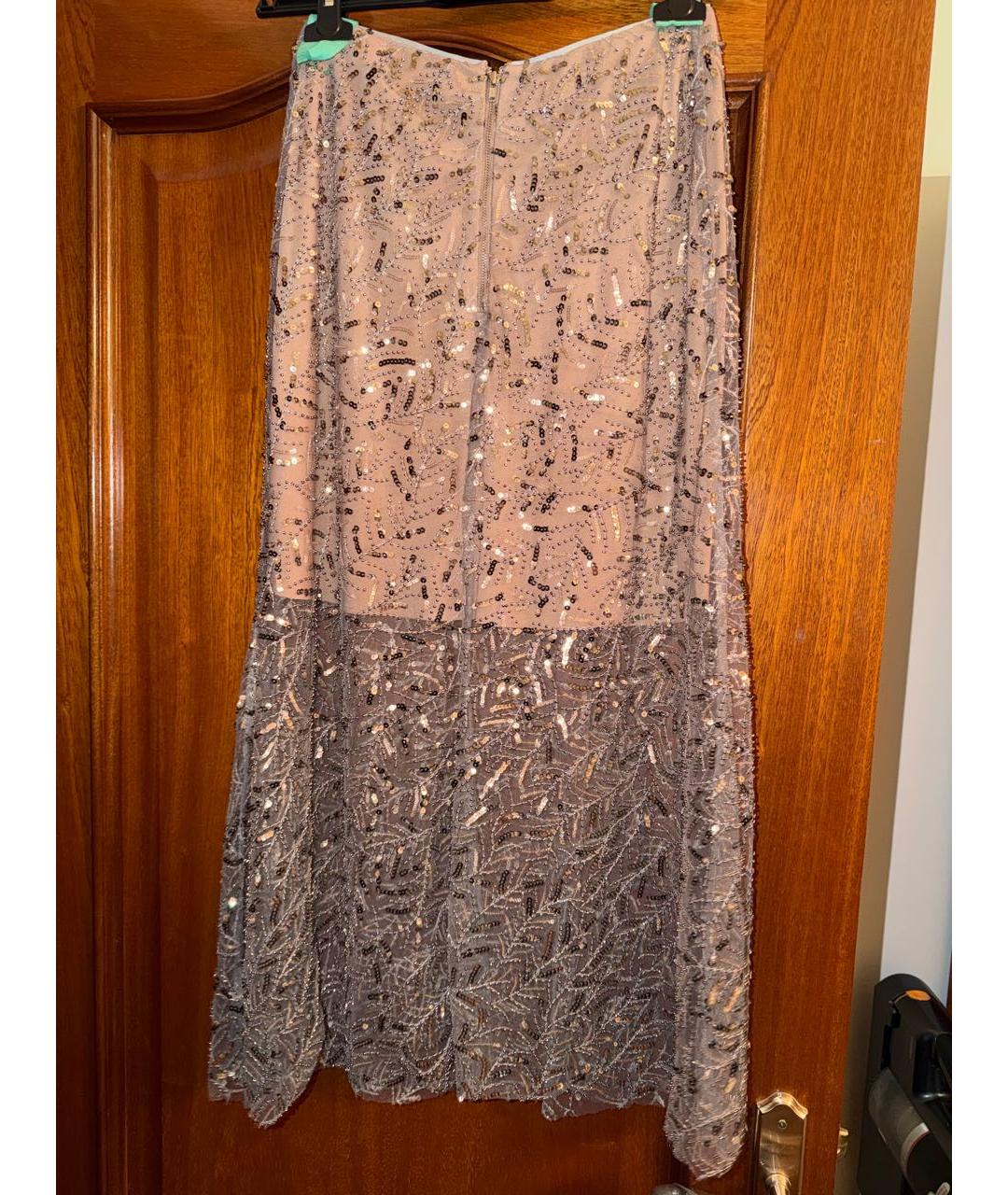 SELF-PORTRAIT Бежевая полиэстеровая юбка миди, фото 2