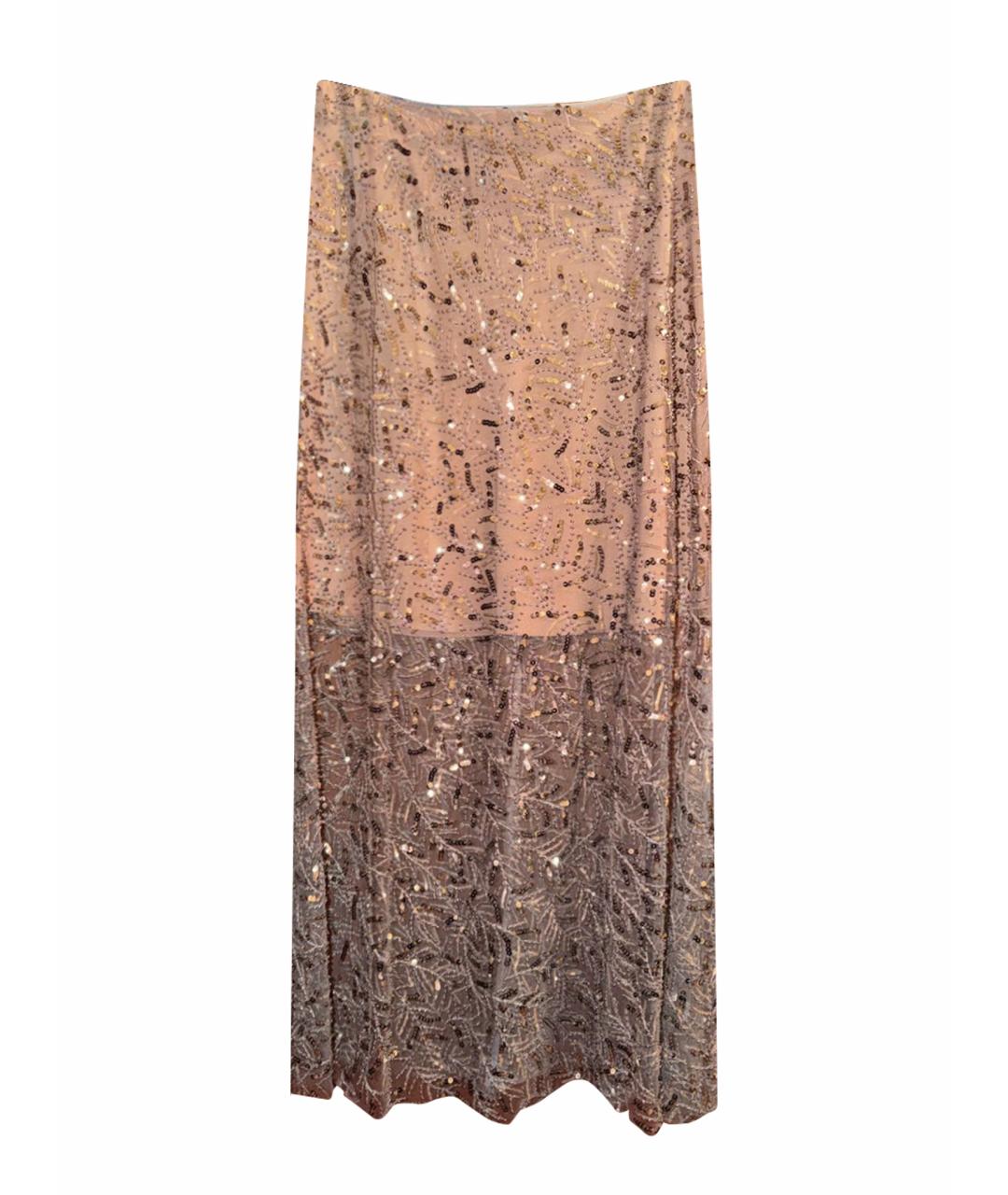 SELF-PORTRAIT Бежевая полиэстеровая юбка миди, фото 1