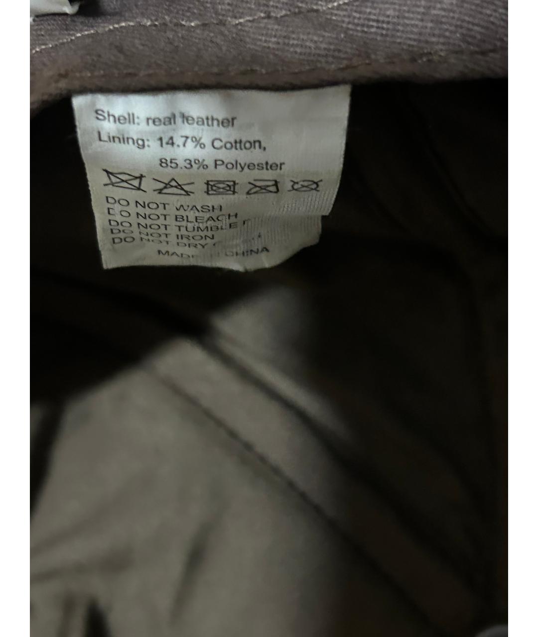 BIKKEMBERGS Коричневая кожаная кепка, фото 5