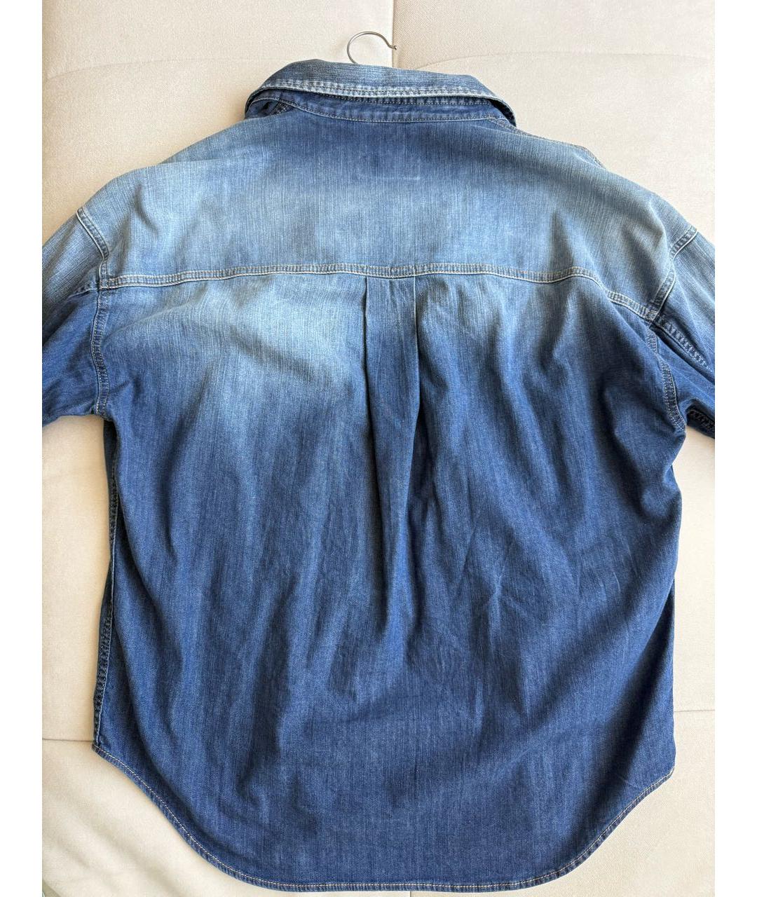 DSQUARED2 Темно-синяя деним рубашка, фото 2