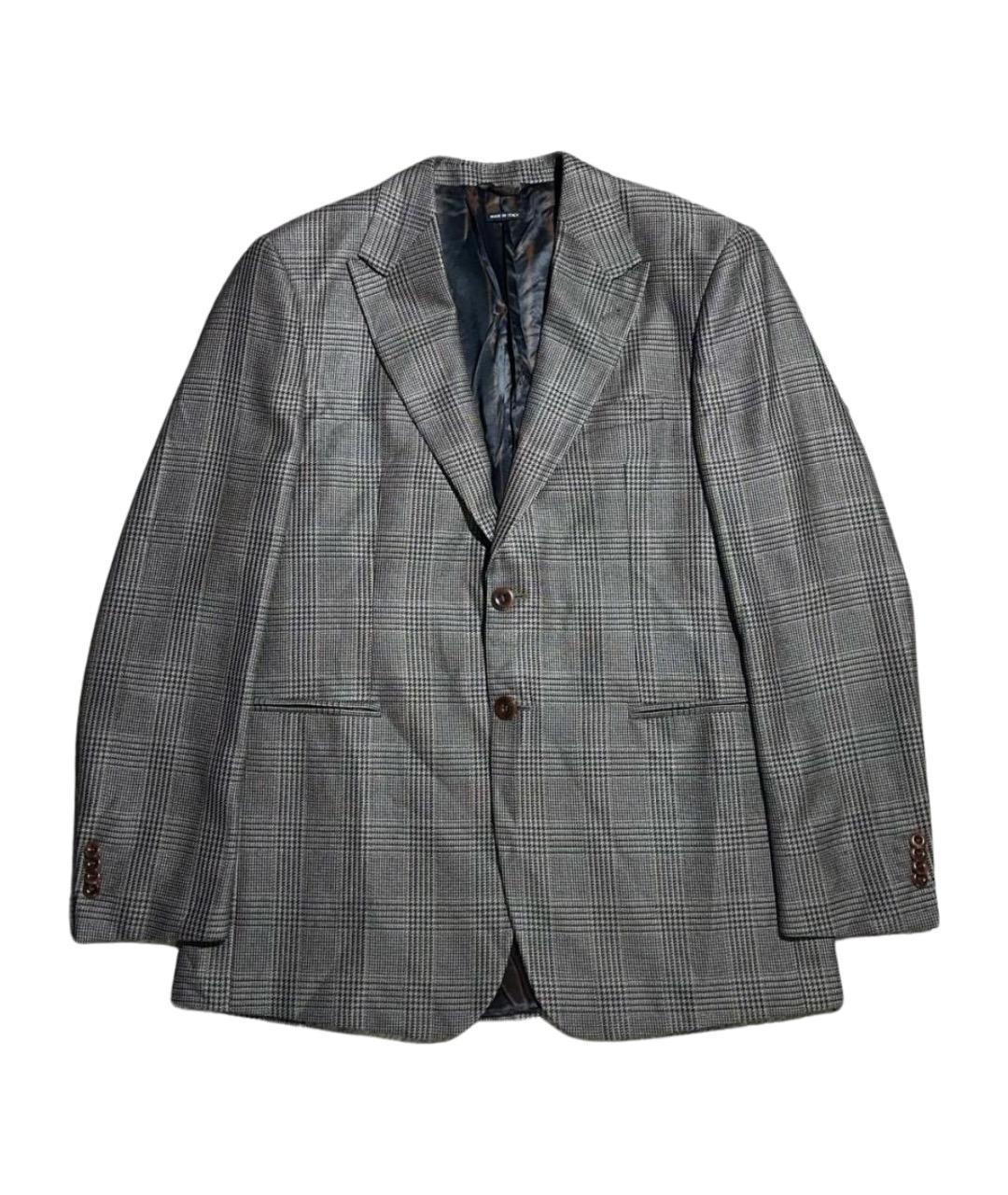 GIORGIO ARMANI Серый шерстяной пиджак, фото 1