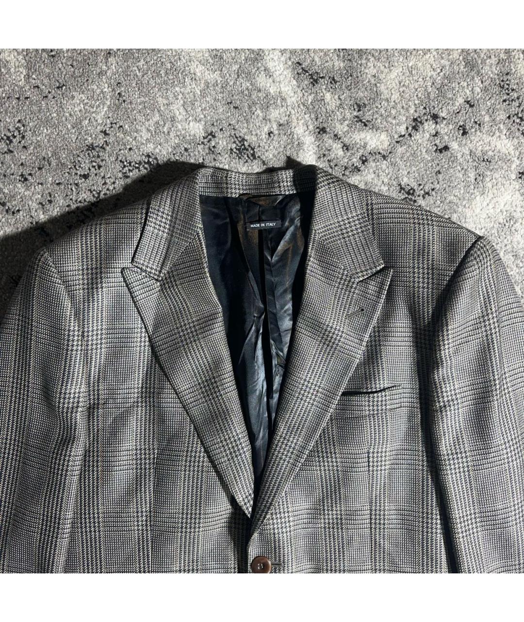 GIORGIO ARMANI Серый шерстяной пиджак, фото 2