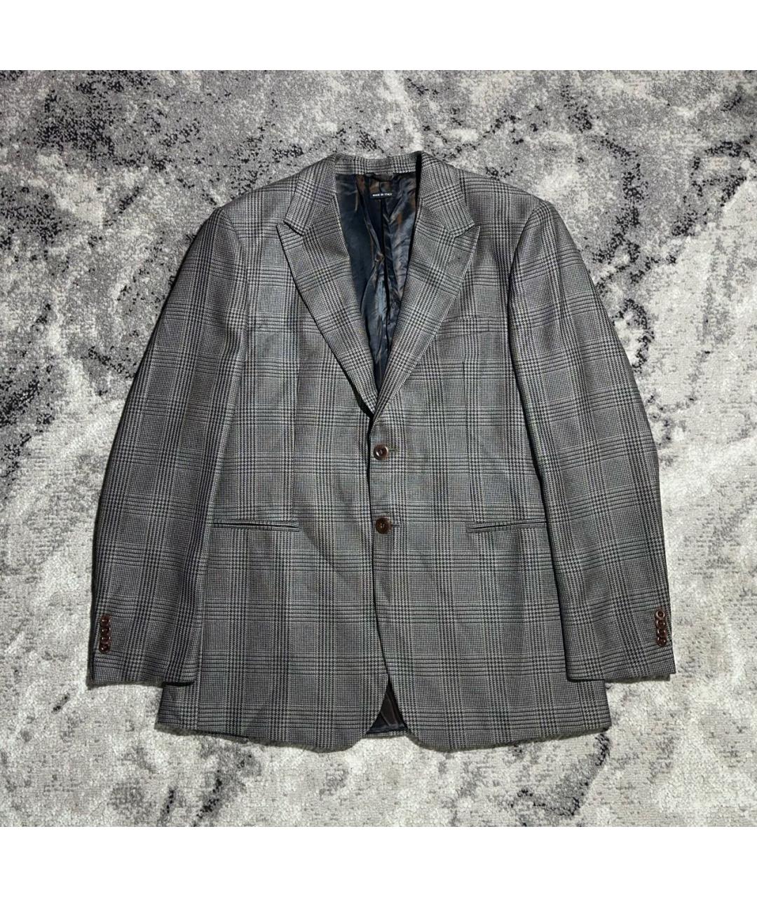 GIORGIO ARMANI Серый шерстяной пиджак, фото 9
