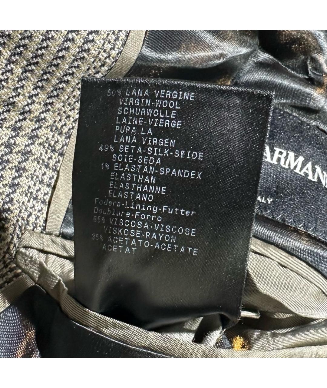 GIORGIO ARMANI Серый шерстяной пиджак, фото 8