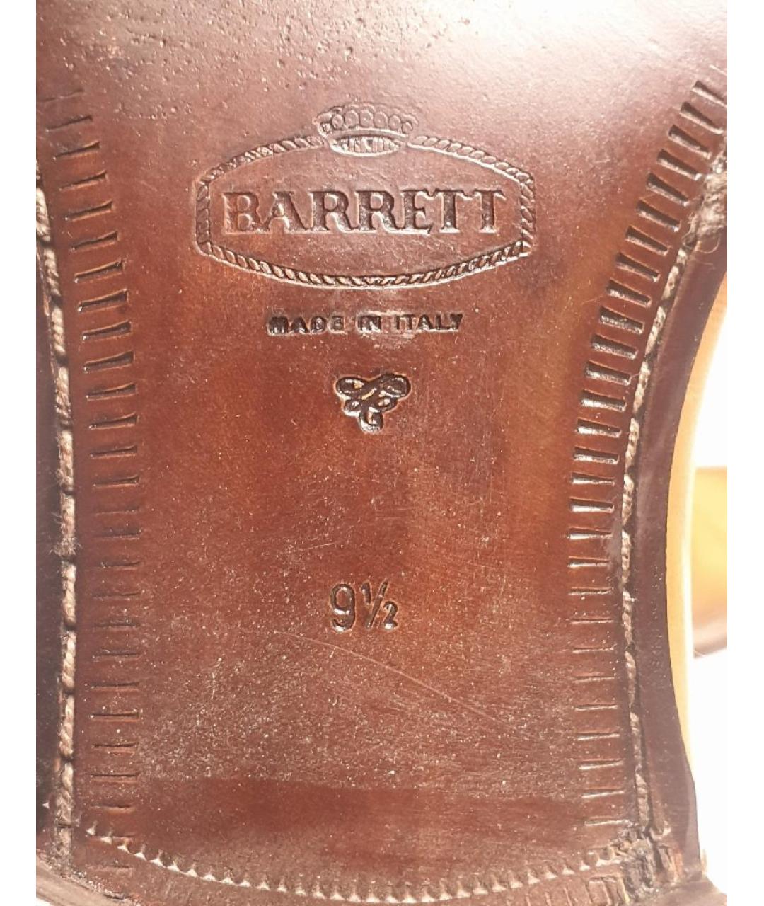 BARRETT Коричневые кожаные низкие ботинки, фото 4