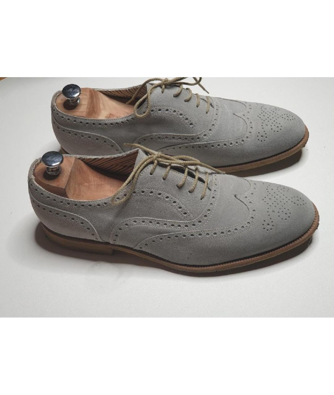 BARRETT Серые замшевые низкие ботинки, фото 5