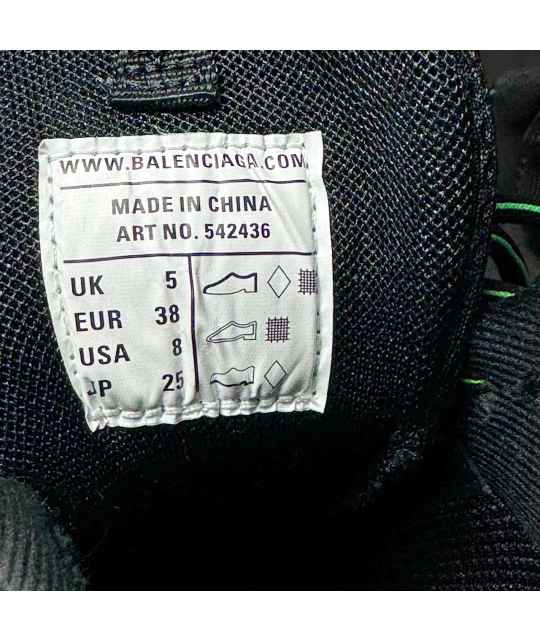 BALENCIAGA Черные текстильные кроссовки, фото 6
