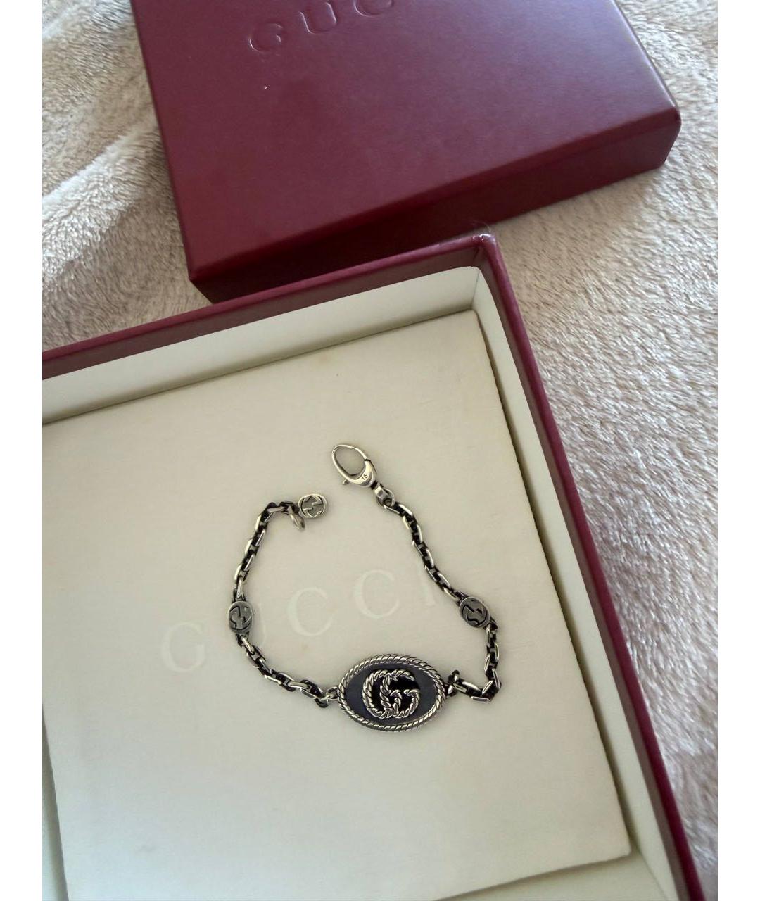 GUCCI Серебрянный серебряный браслет, фото 5