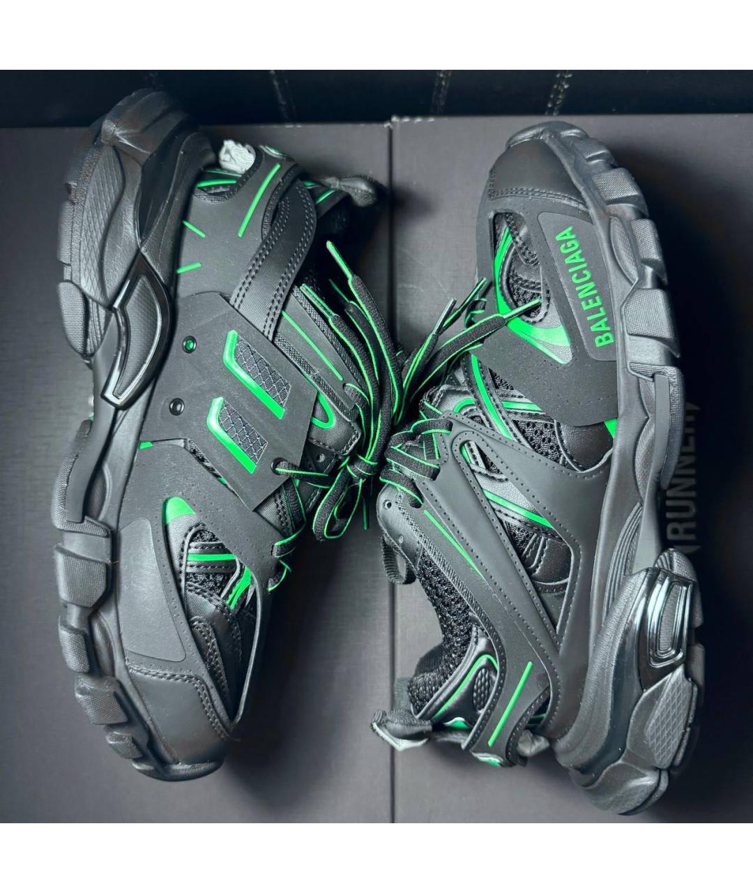 BALENCIAGA Черные текстильные низкие кроссовки / кеды, фото 4