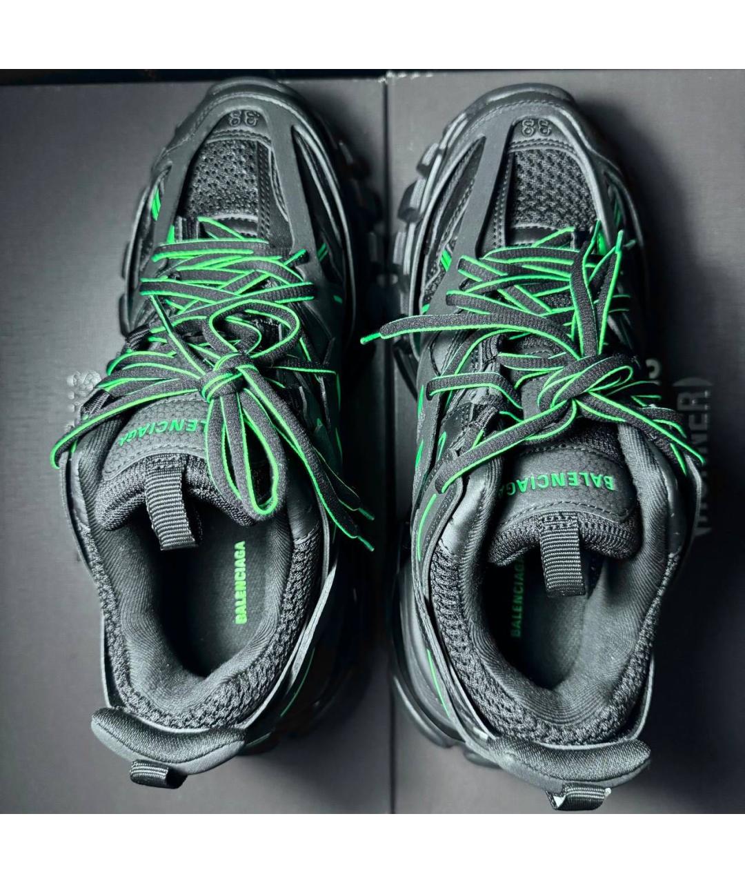 BALENCIAGA Черные текстильные низкие кроссовки / кеды, фото 5