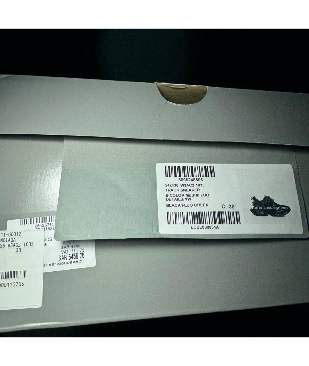 BALENCIAGA Черные текстильные низкие кроссовки / кеды, фото 8