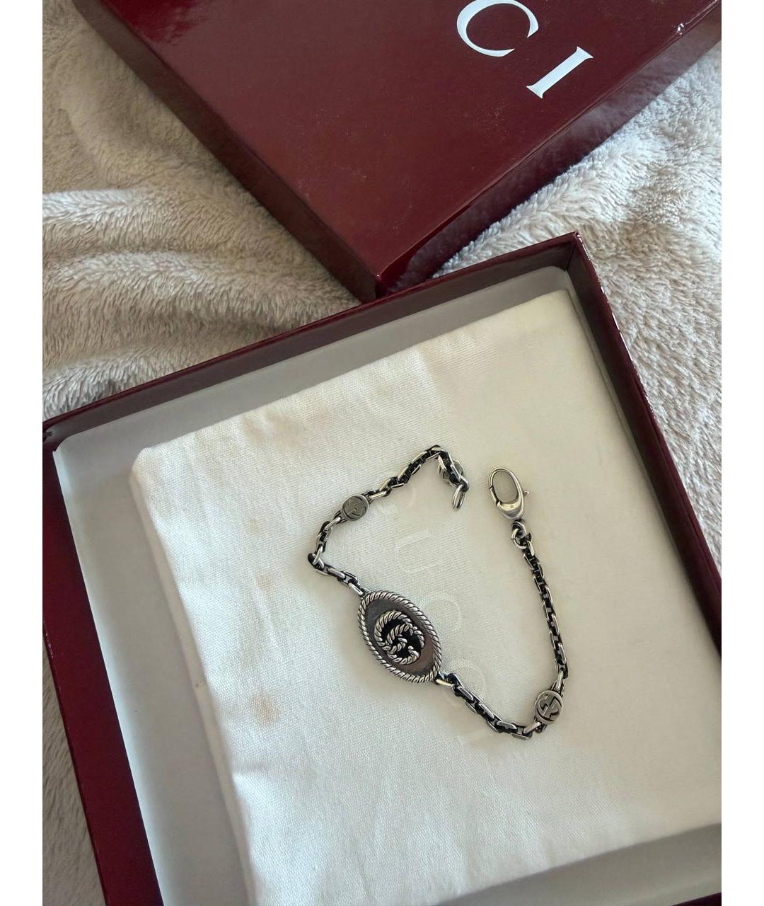 GUCCI Серебрянный серебряный браслет, фото 6