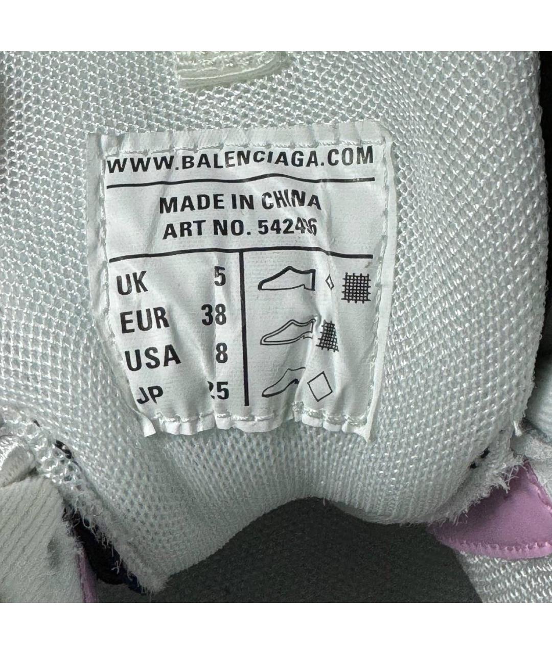 BALENCIAGA Белые текстильные низкие кроссовки / кеды, фото 6