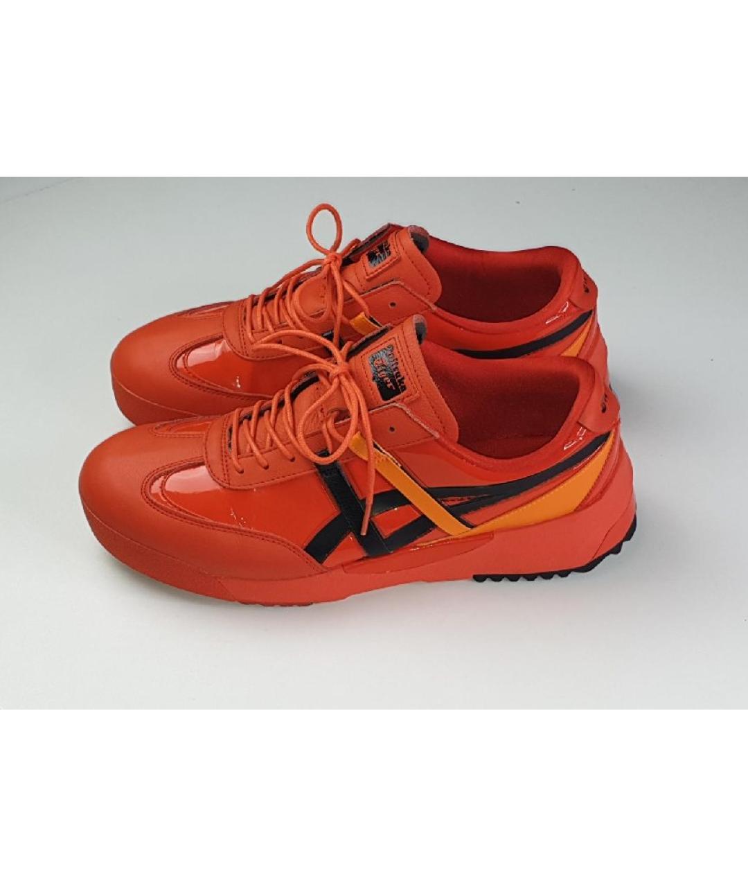 ONITSUKA TIGER Красные кожаные низкие кроссовки / кеды, фото 6