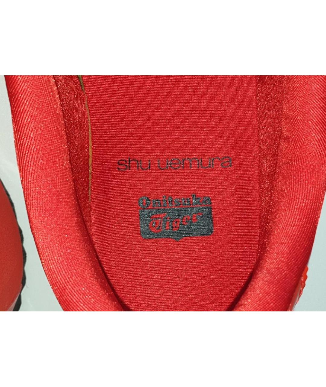 ONITSUKA TIGER Красные кожаные низкие кроссовки / кеды, фото 5