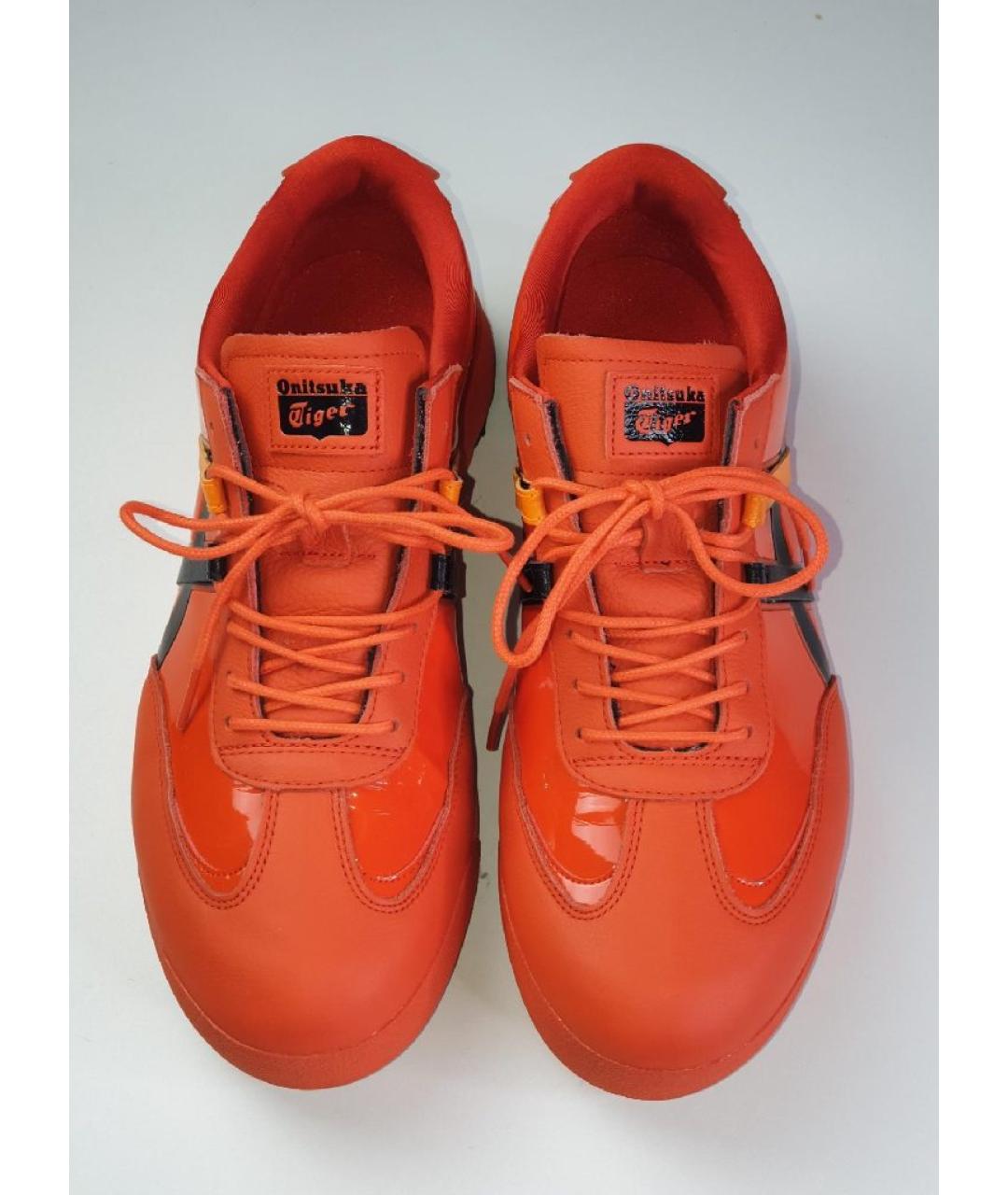 ONITSUKA TIGER Красные кожаные низкие кроссовки / кеды, фото 2