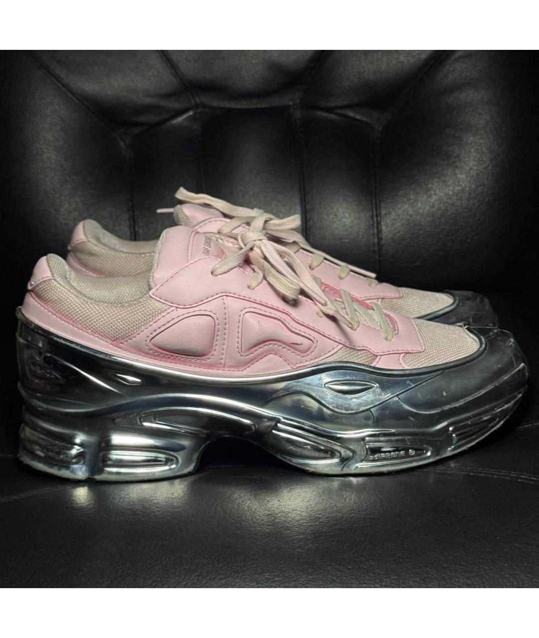 ADIDAS X RAF SIMONS Коралловые текстильные низкие кроссовки / кеды, фото 9