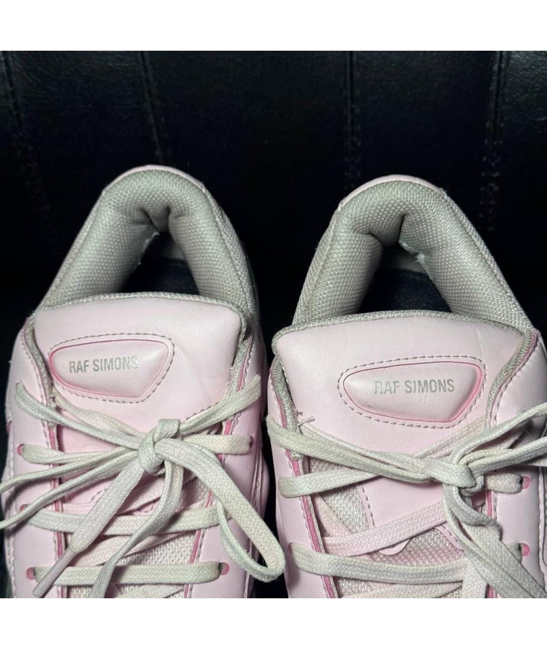 ADIDAS X RAF SIMONS Коралловые текстильные низкие кроссовки / кеды, фото 8