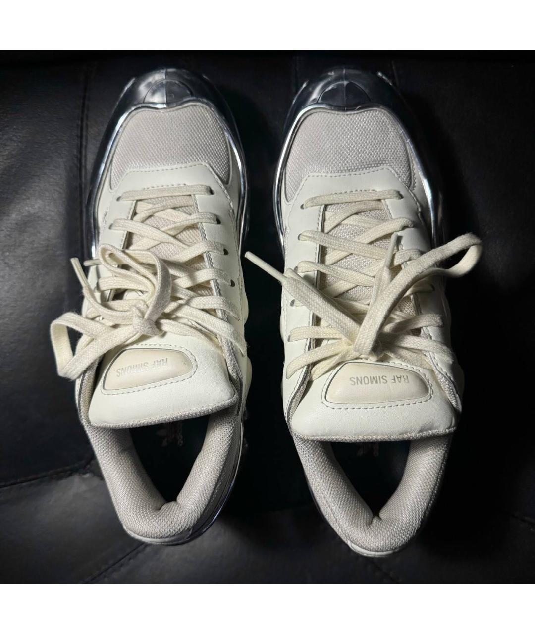 ADIDAS X RAF SIMONS Белые текстильные низкие кроссовки / кеды, фото 5