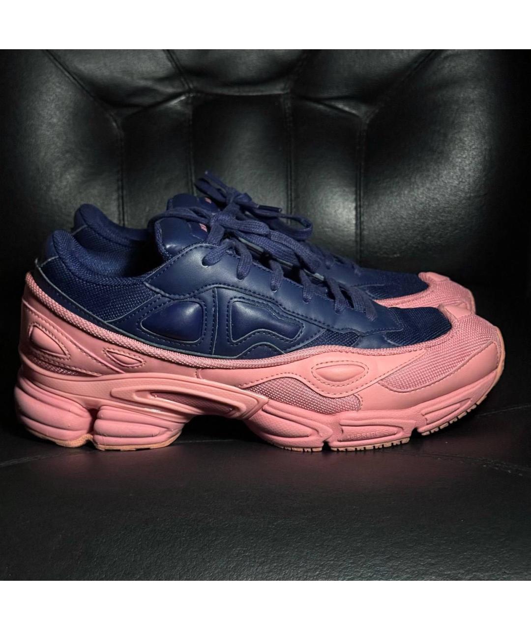 ADIDAS X RAF SIMONS Коралловые текстильные низкие кроссовки / кеды, фото 9