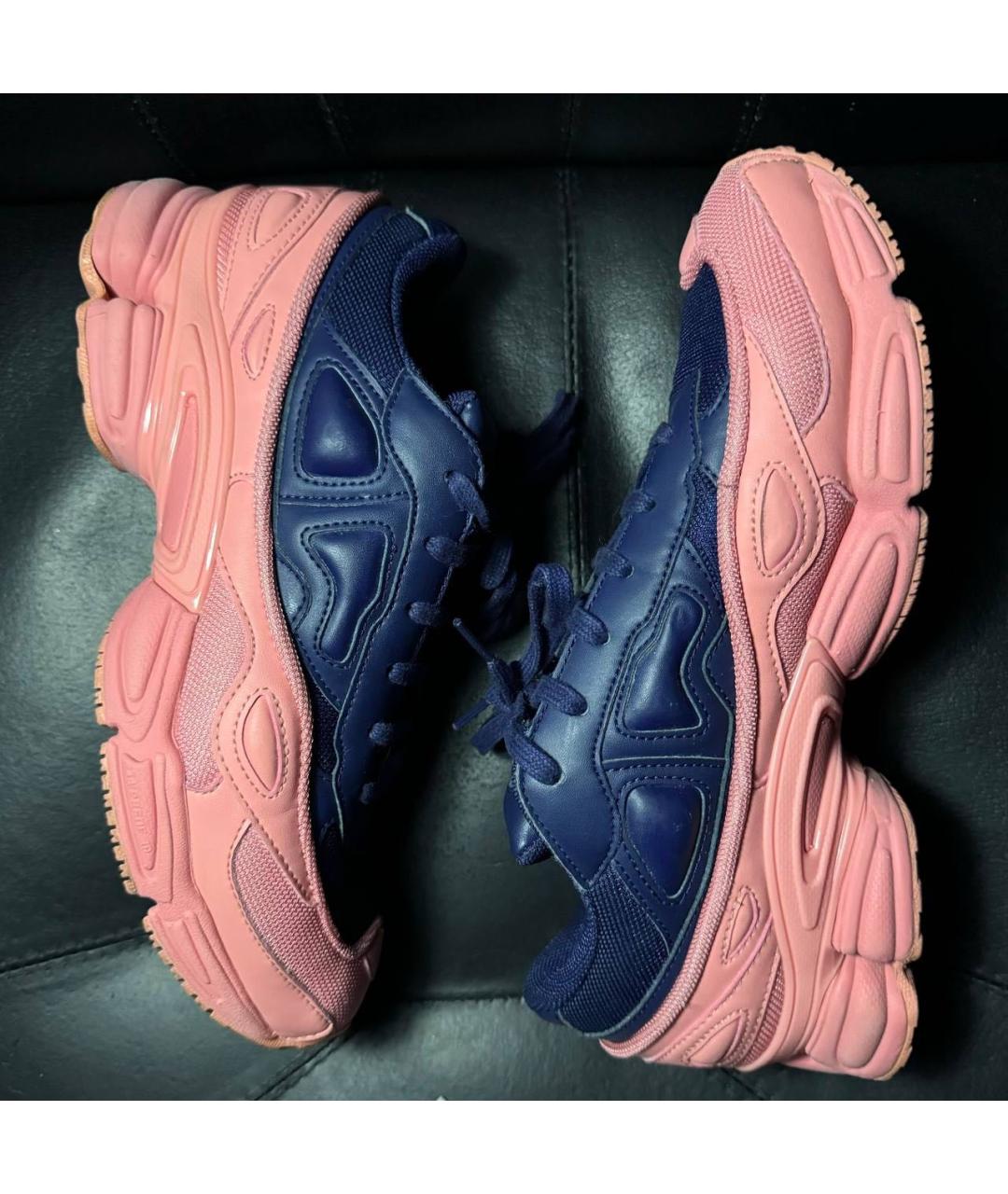 ADIDAS X RAF SIMONS Коралловые текстильные низкие кроссовки / кеды, фото 4