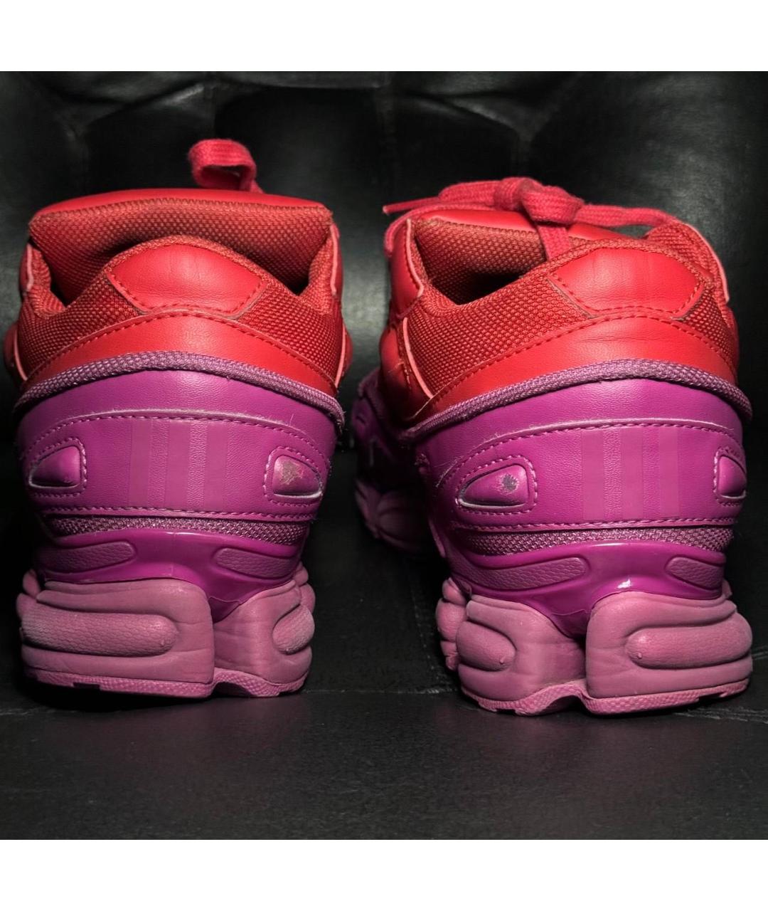 ADIDAS X RAF SIMONS Красные текстильные низкие кроссовки / кеды, фото 2