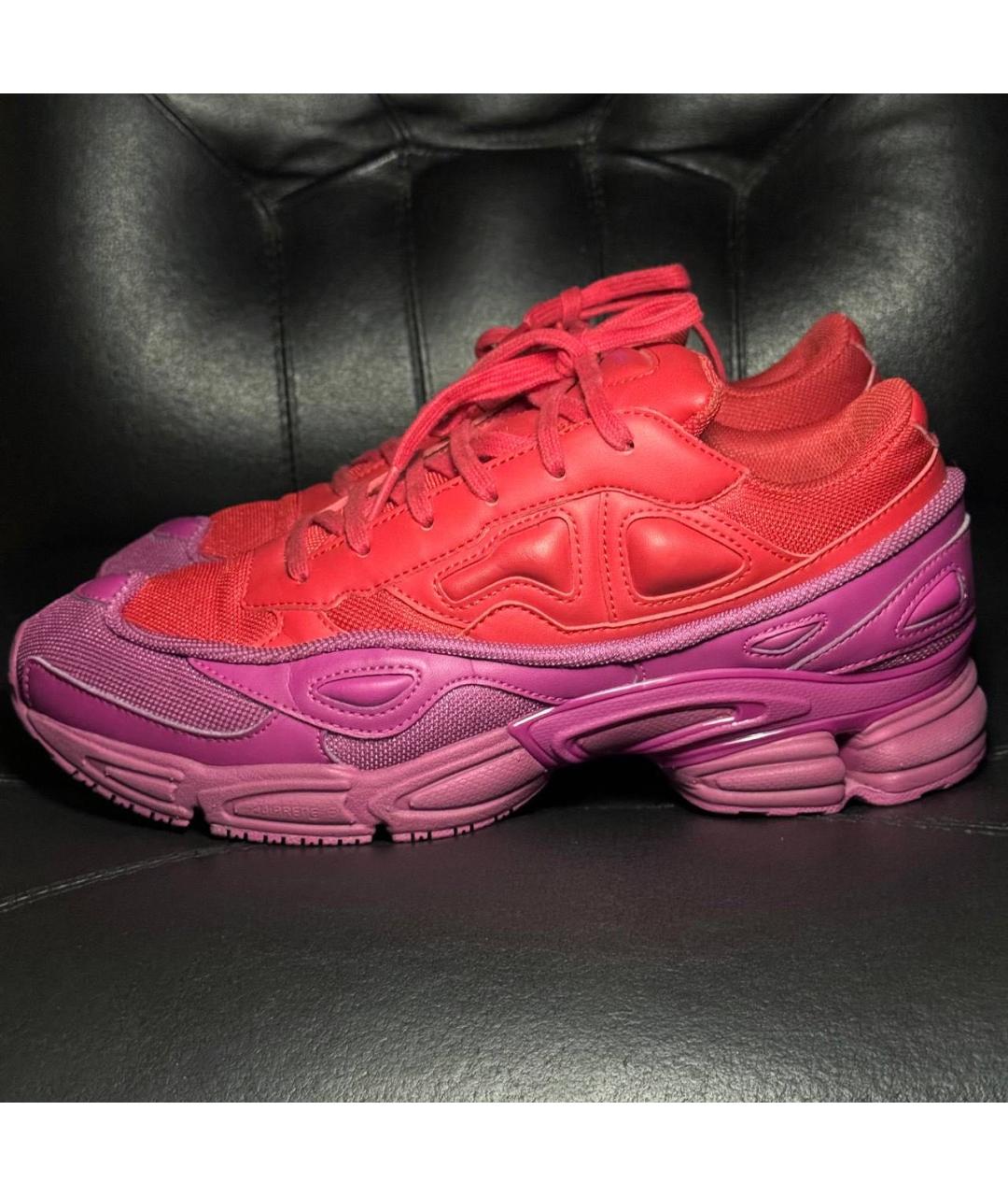 ADIDAS X RAF SIMONS Красные текстильные низкие кроссовки / кеды, фото 3