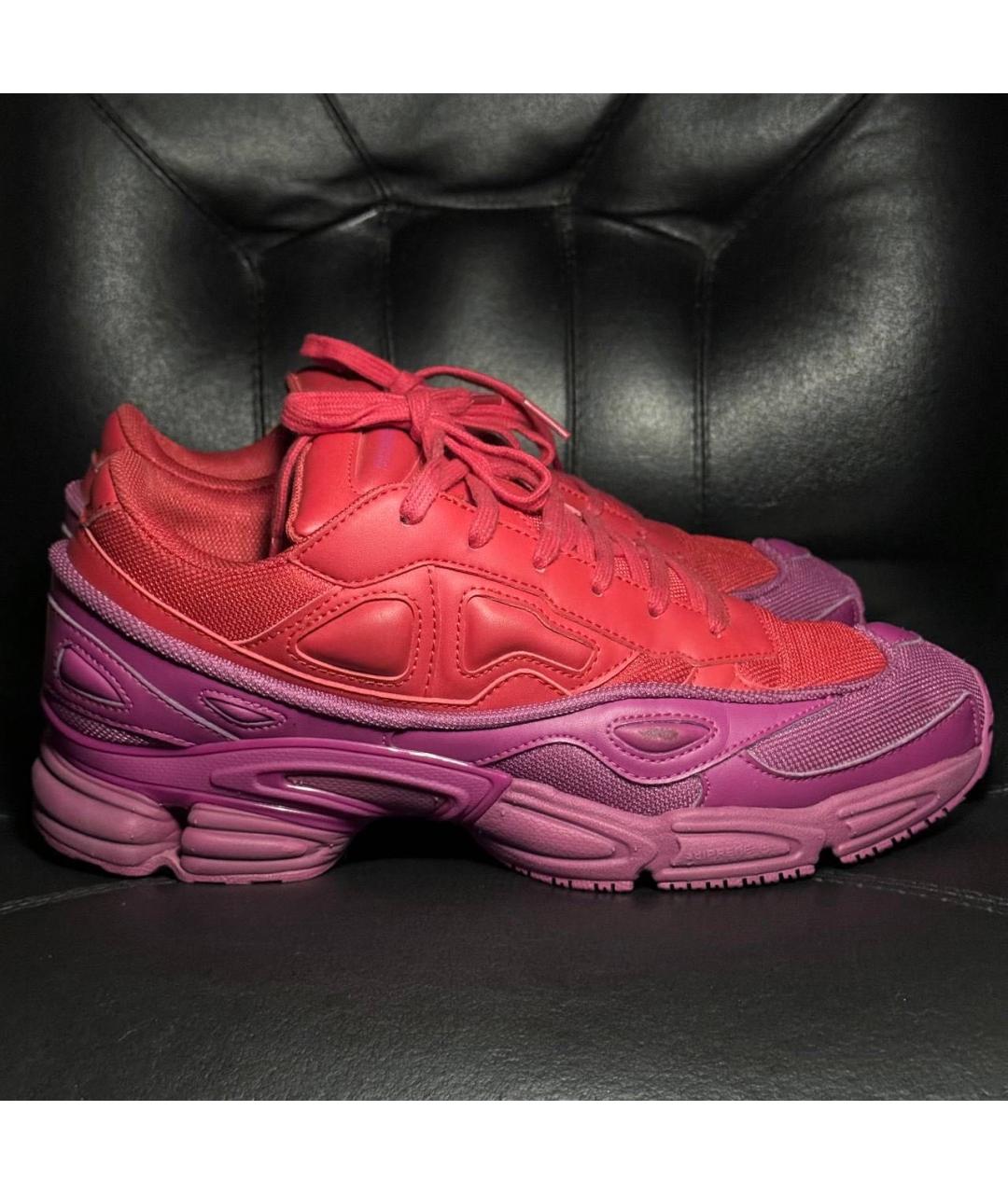 ADIDAS X RAF SIMONS Красные текстильные низкие кроссовки / кеды, фото 9