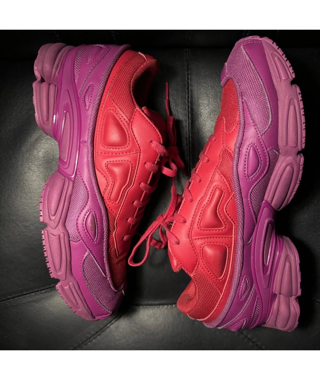 ADIDAS X RAF SIMONS Красные текстильные низкие кроссовки / кеды, фото 4