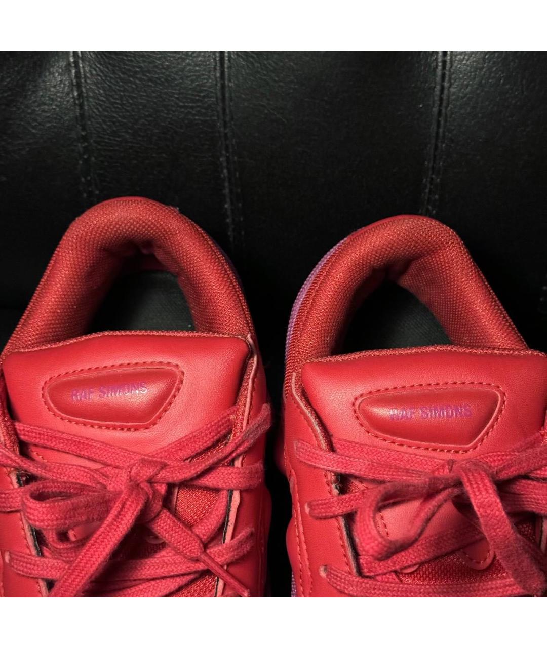 ADIDAS X RAF SIMONS Красные текстильные низкие кроссовки / кеды, фото 8