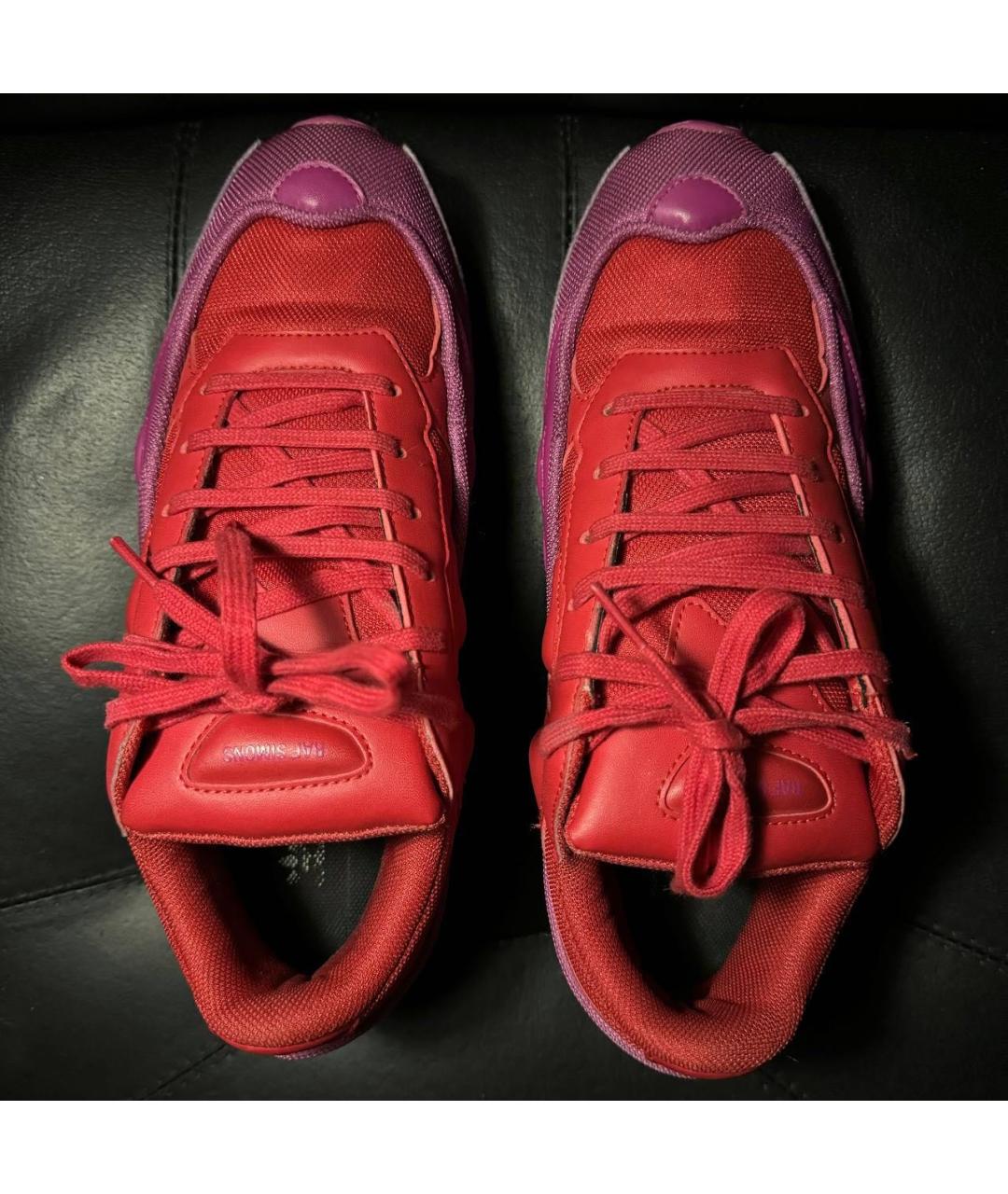 ADIDAS X RAF SIMONS Красные текстильные низкие кроссовки / кеды, фото 7