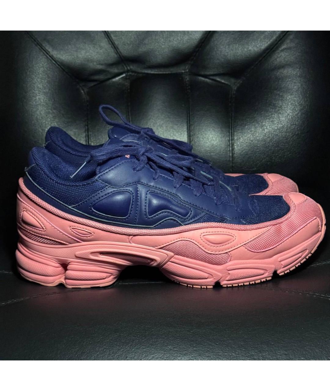 ADIDAS X RAF SIMONS Коралловые текстильные низкие кроссовки / кеды, фото 9